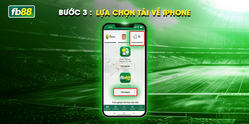Bước 3: Chọn và tải app fb88 về iphone