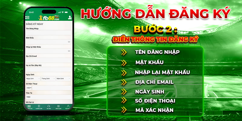 Hướng dẫn đăng ký FB88 trên di động 