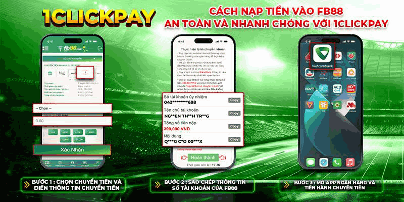 Hướng dẫn nạp tiền bằng 1 click pay tại FB88