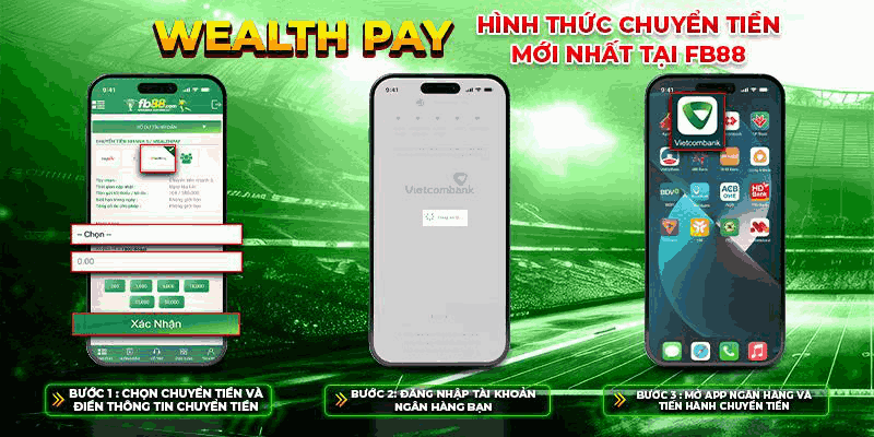 Hướng dẫn nạp tiền bằng Wealth pay tại FB88
